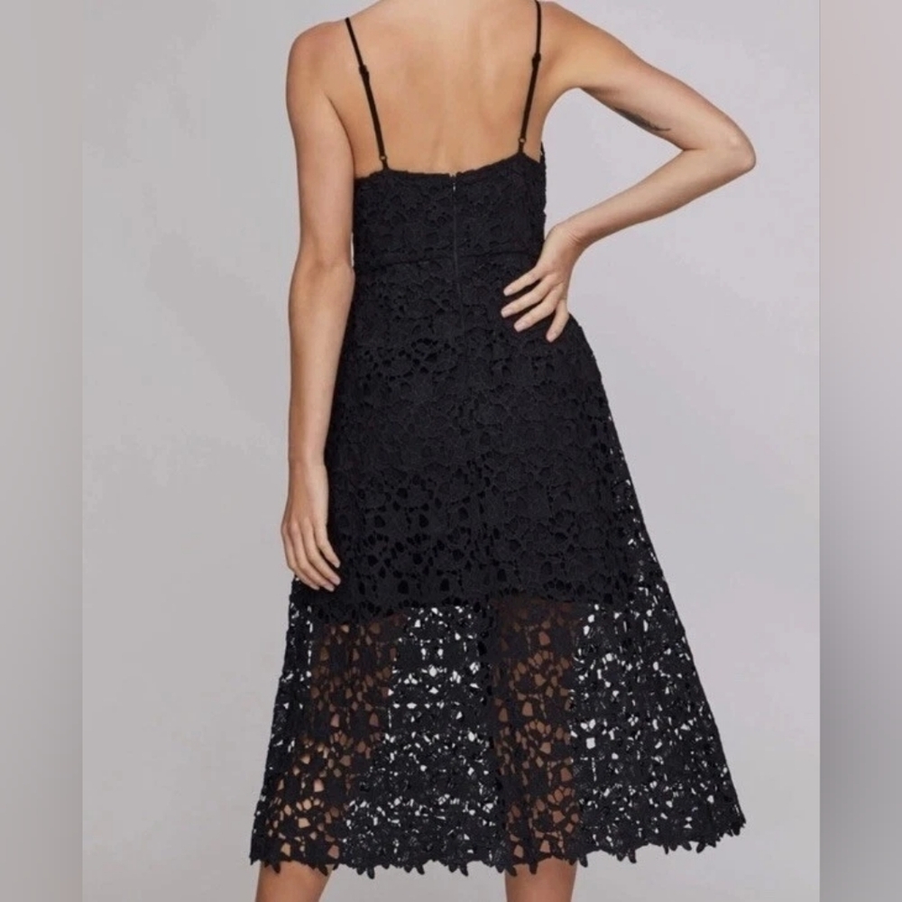 ASTR the Label Elegant Black Lace Illusion Midi Dress - Size XL - Picture 3 of 11